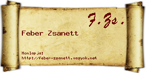 Feber Zsanett névjegykártya